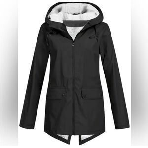Black Utility Jacket with Hood